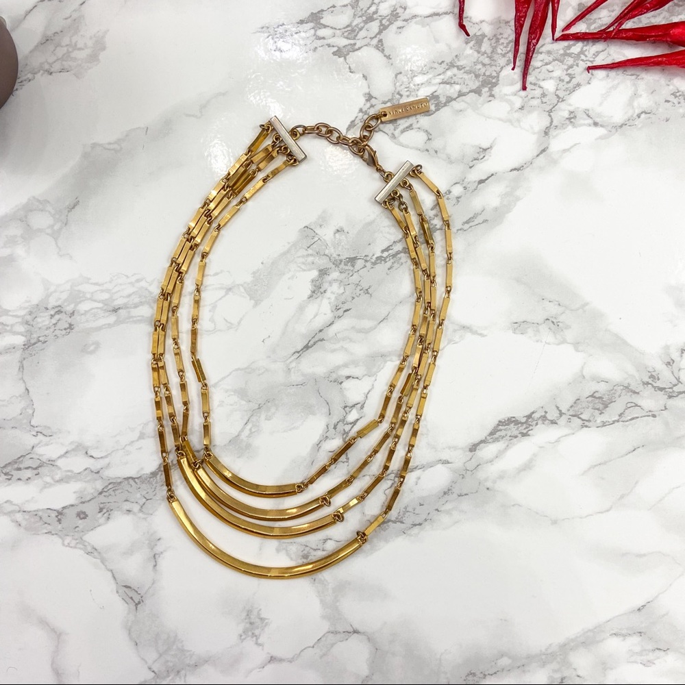 Vince Camuto Gold Layered Statement Necklace